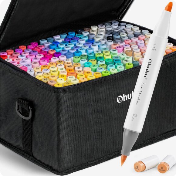 Ohuhu 216 Honlulu Color Dual Tips Alcohol Art Markers - Picture 3 of 7